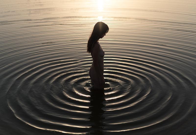 Waving from the shore